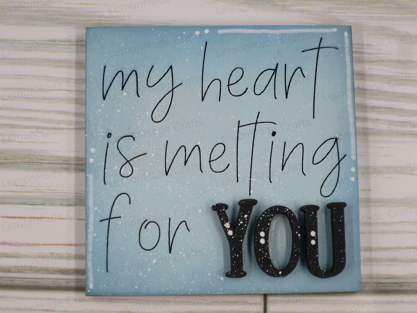 Interchangeable Mini Tile: Penguin Valentine Love