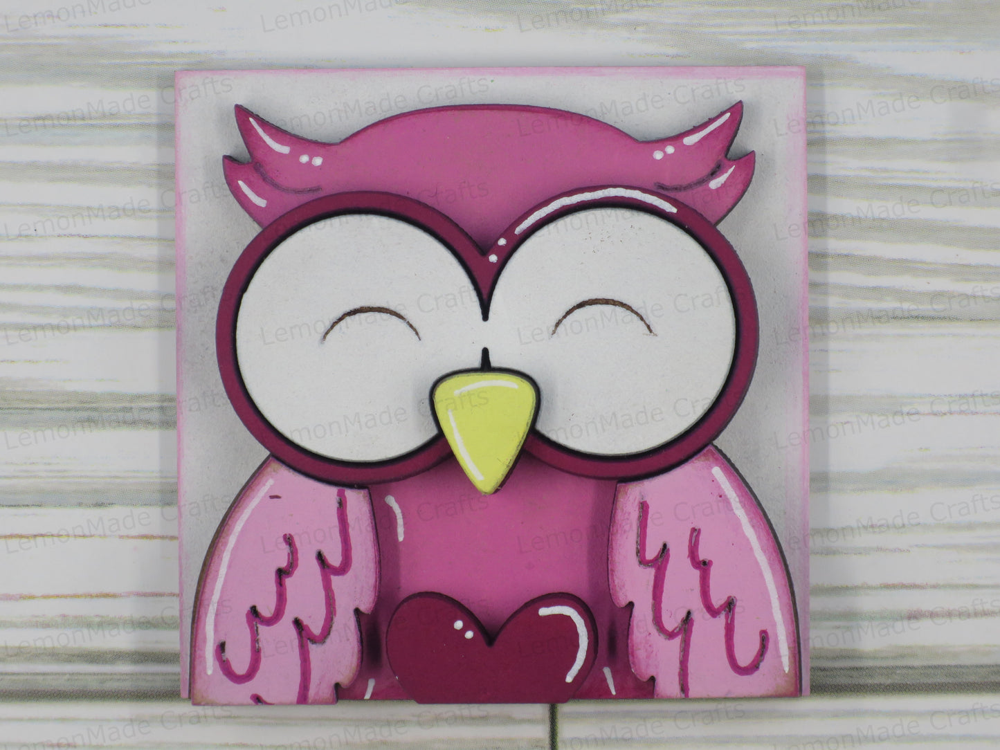 Interchangeable Mini Tile: Valentines Owl