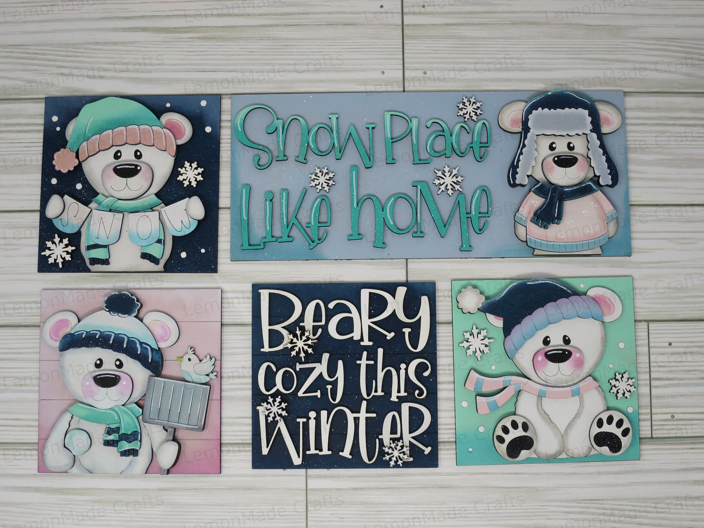 Interchangeable Tile: Bear Cute Winter