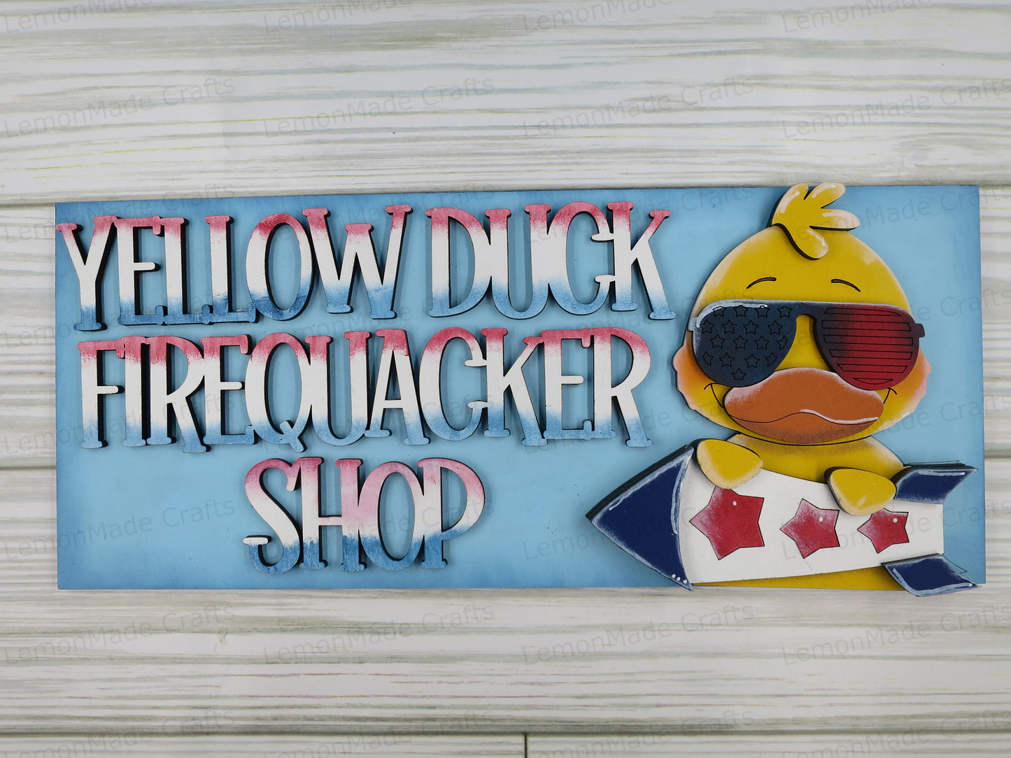 Interchangeable Tile: Duck Fourth of July