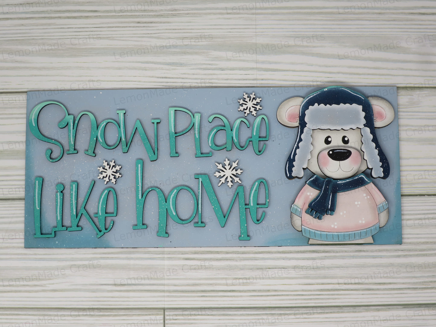 Interchangeable Tile: Bear Cute Winter