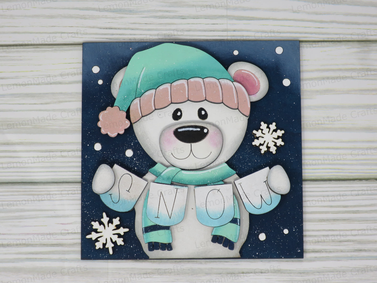 Interchangeable Tile: Bear Cute Winter