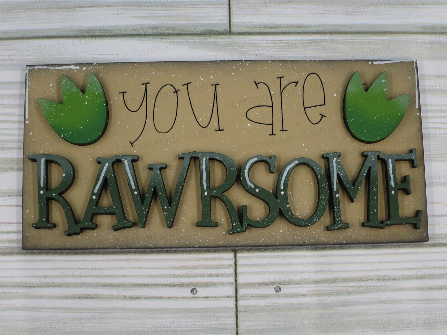 Interchangeable Mini Tile: Dinosaur Valentines