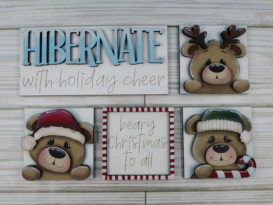 Interchangeable Mini Tile: Bear Christmas