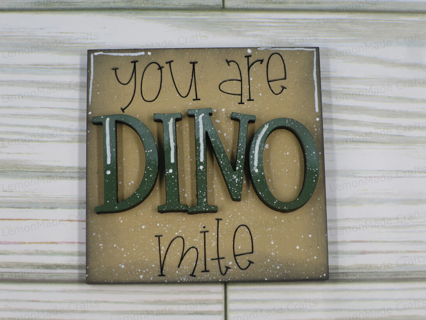 Interchangeable Mini Tile: Dinosaur Valentines