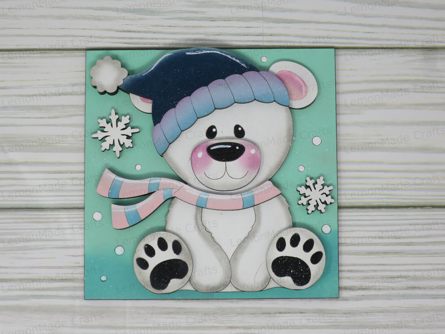 Interchangeable Tile: Bear Cute Winter
