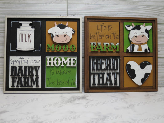 Interchangeable Mini Tile: Cow Farm