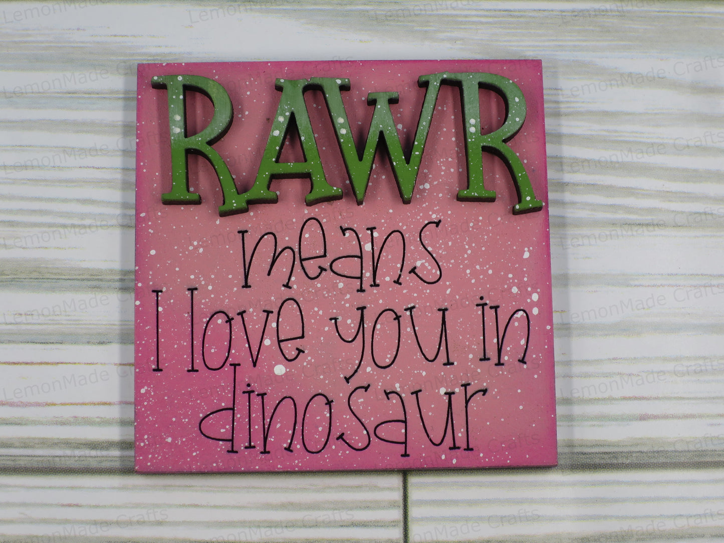 Interchangeable Mini Tile: Dinosaur Valentines