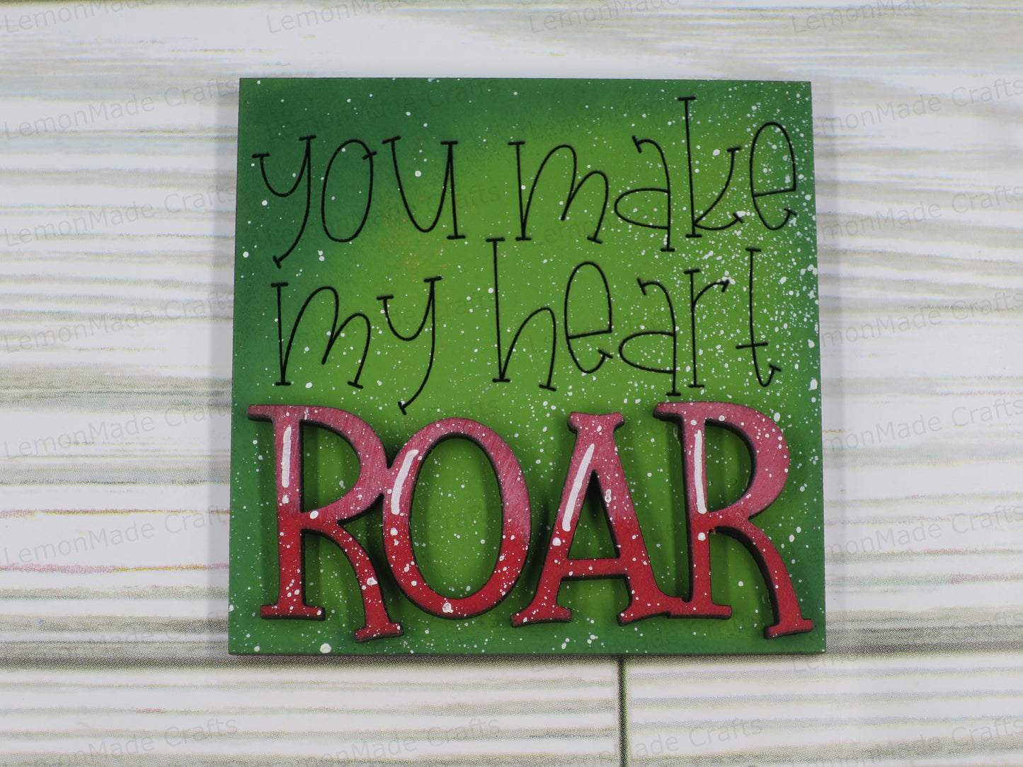 Interchangeable Mini Tile: Dinosaur Valentines