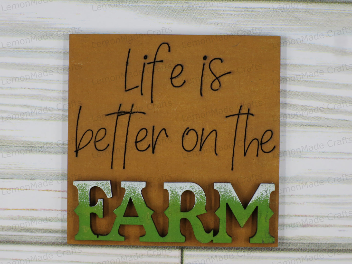 Interchangeable Mini Tile: Cow Farm