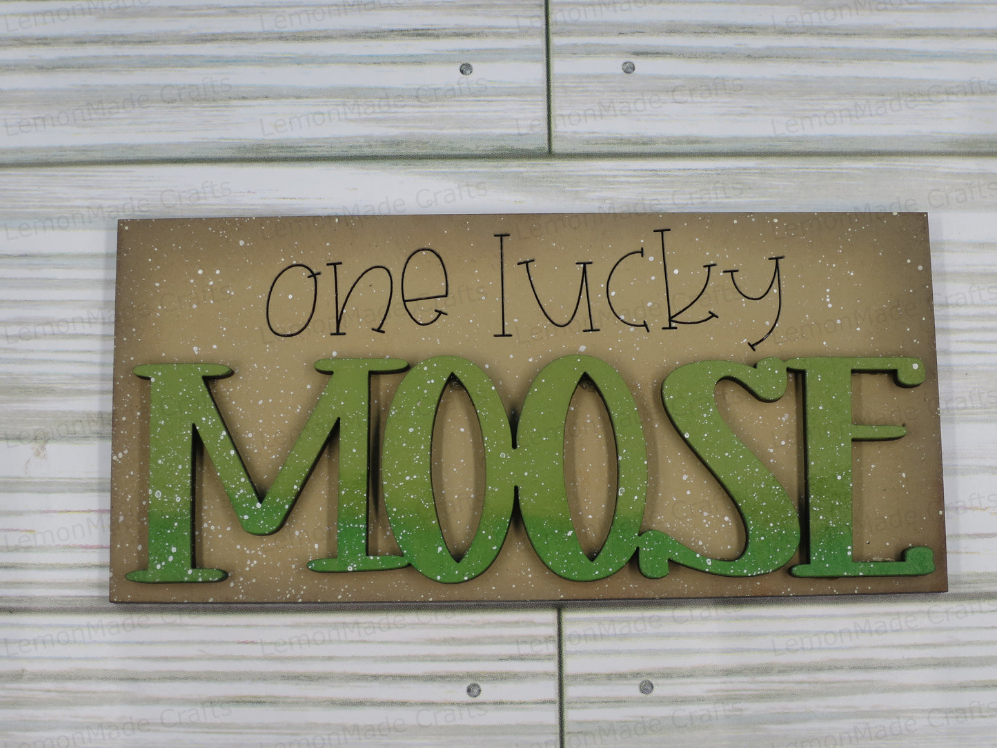 Interchangeable Mini Tile: Moose St.Patrick's Day