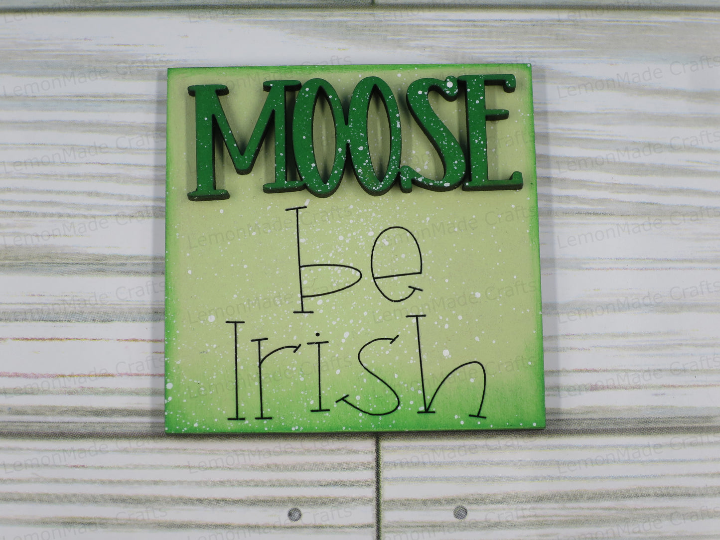 Interchangeable Mini Tile: Moose St.Patrick's Day