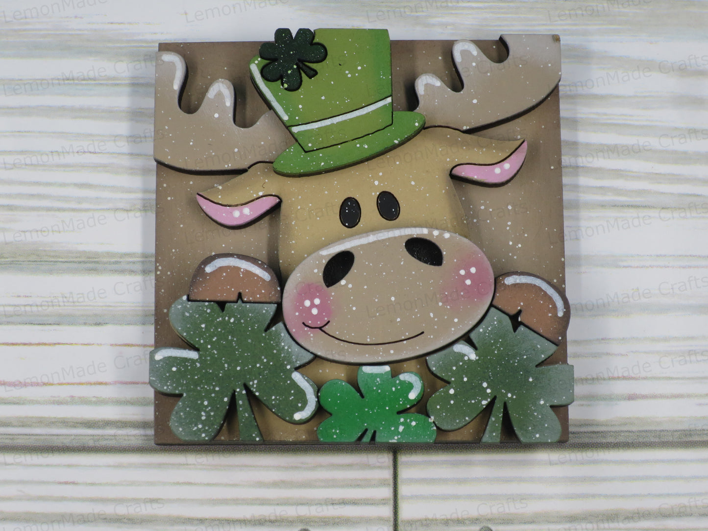 Interchangeable Mini Tile: Moose St.Patrick's Day