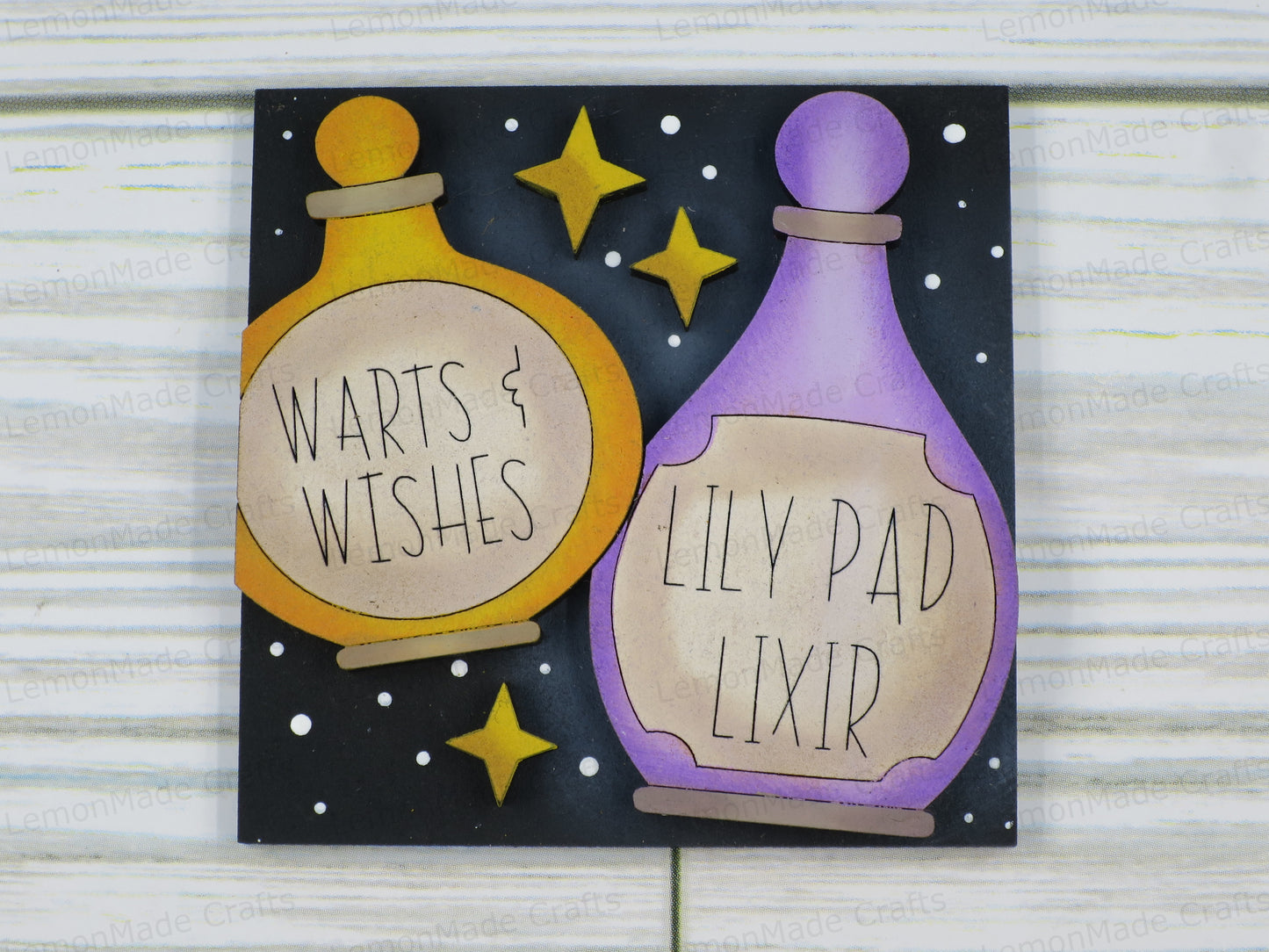 Interchangeable Mini Tile: Frog Witch Halloween