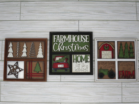 Interchangeable Mini Tile: Farmhouse Christmas