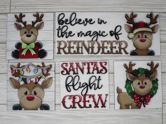 Interchangeable Tile: Reindeer Cute Christmas