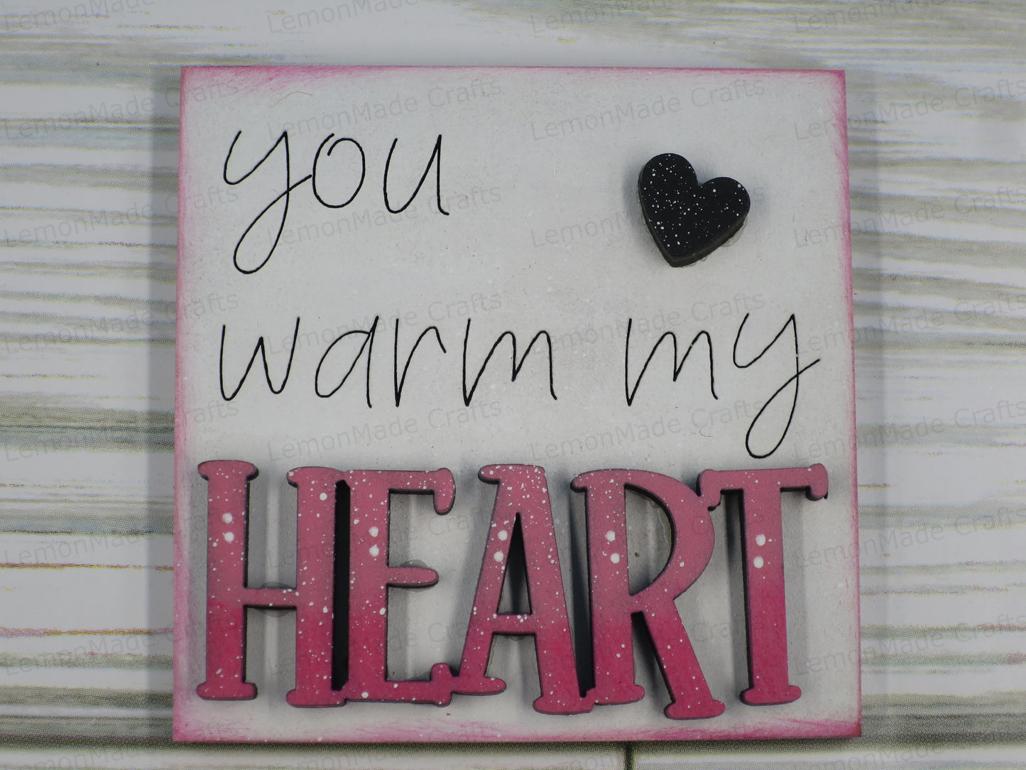 Interchangeable Mini Tile: Penguin Valentine Love
