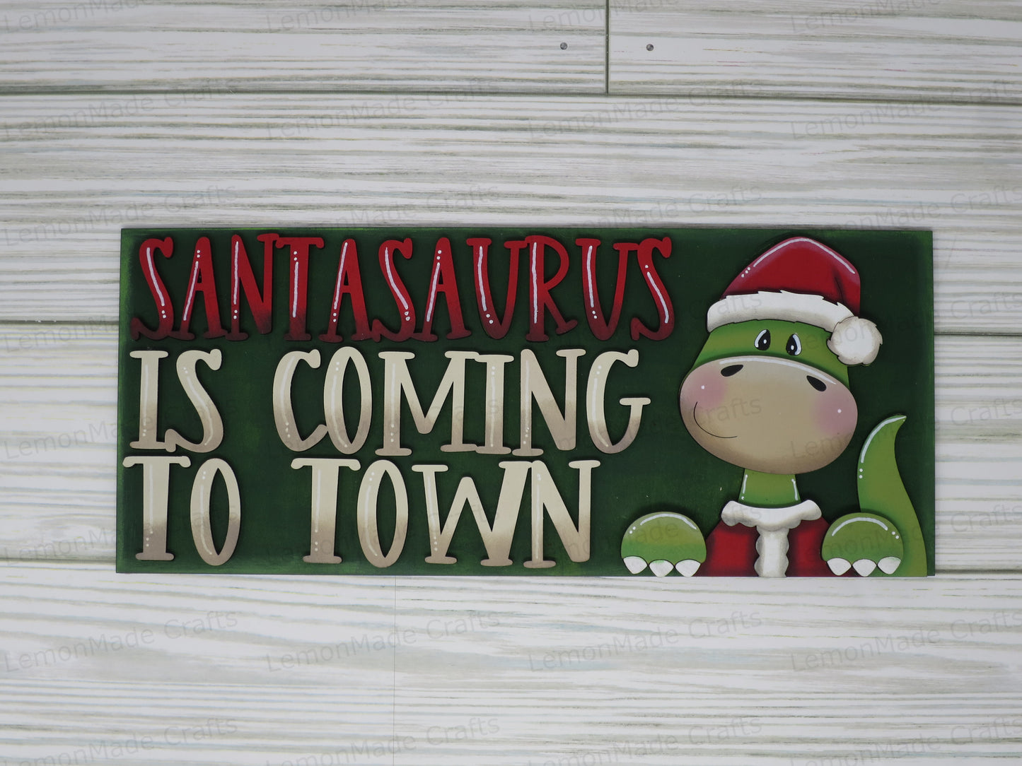 Interchangeable Tile: Christmas Dinosaur