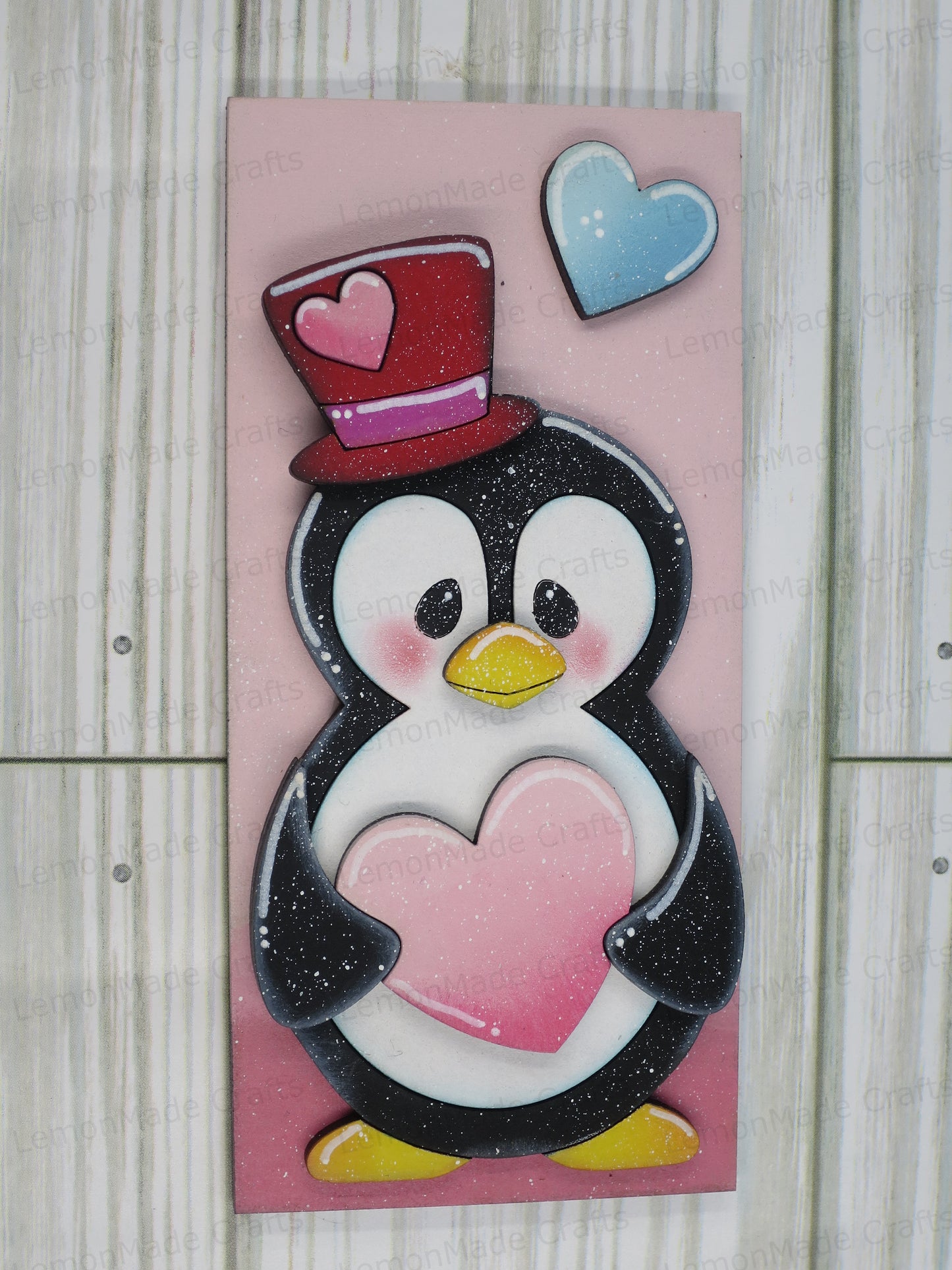 Interchangeable Mini Tile: Penguin Valentine Love