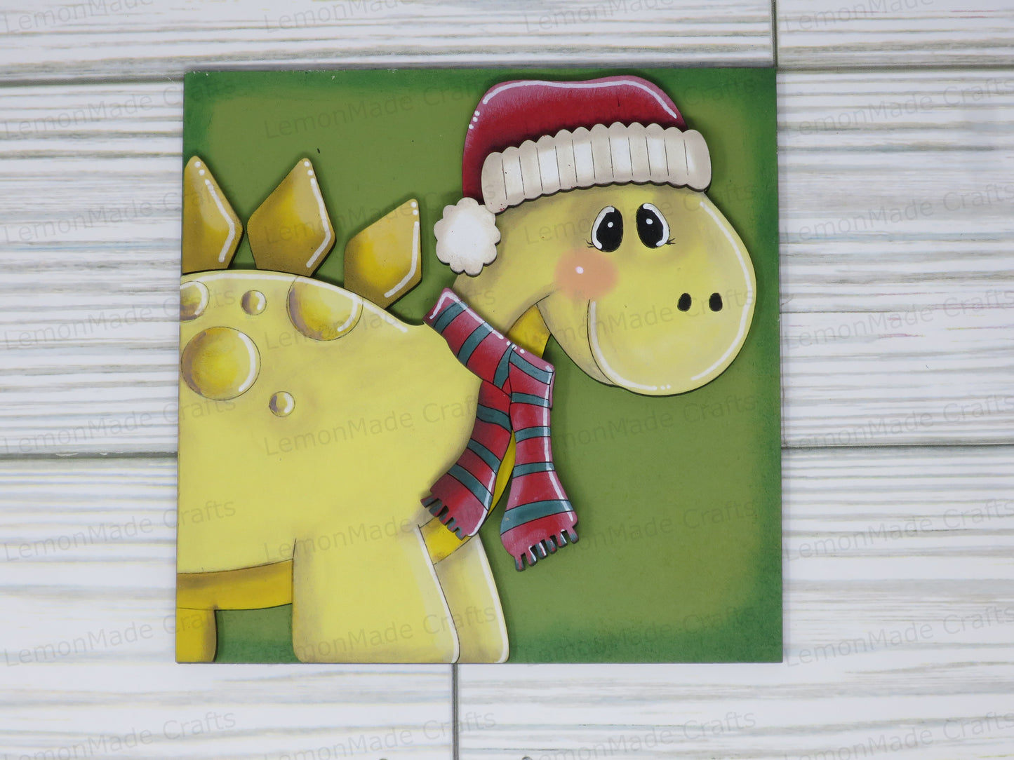 Interchangeable Tile: Christmas Dinosaur