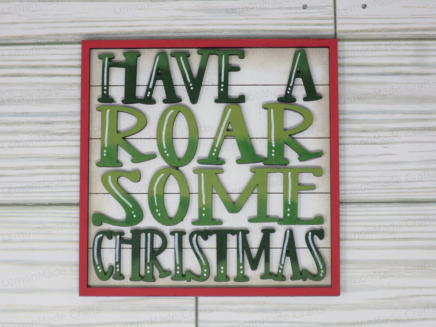 Interchangeable Tile: Christmas Dinosaur