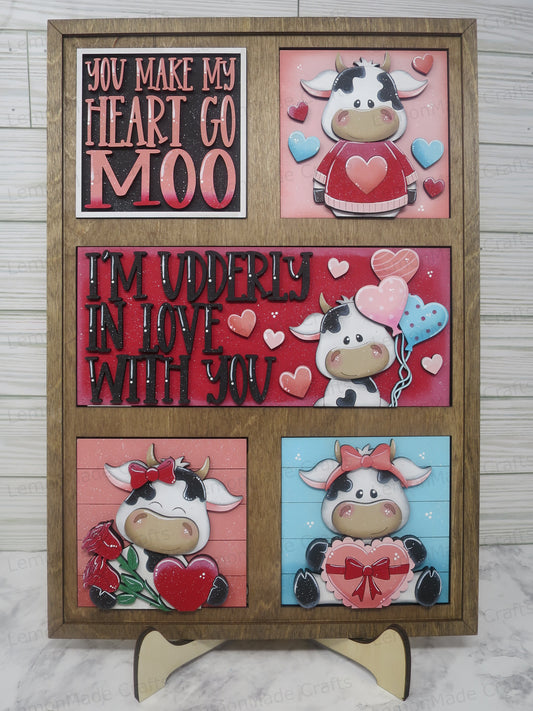 Interchangeable Tile: Dairy Cow Valentine