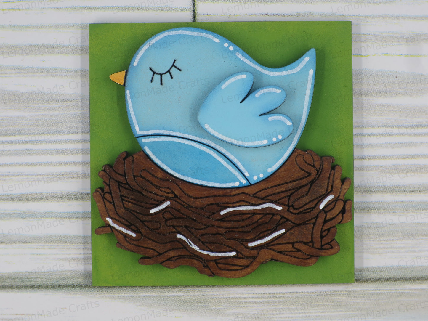 Interchangeable Mini Tile: Bird Spring