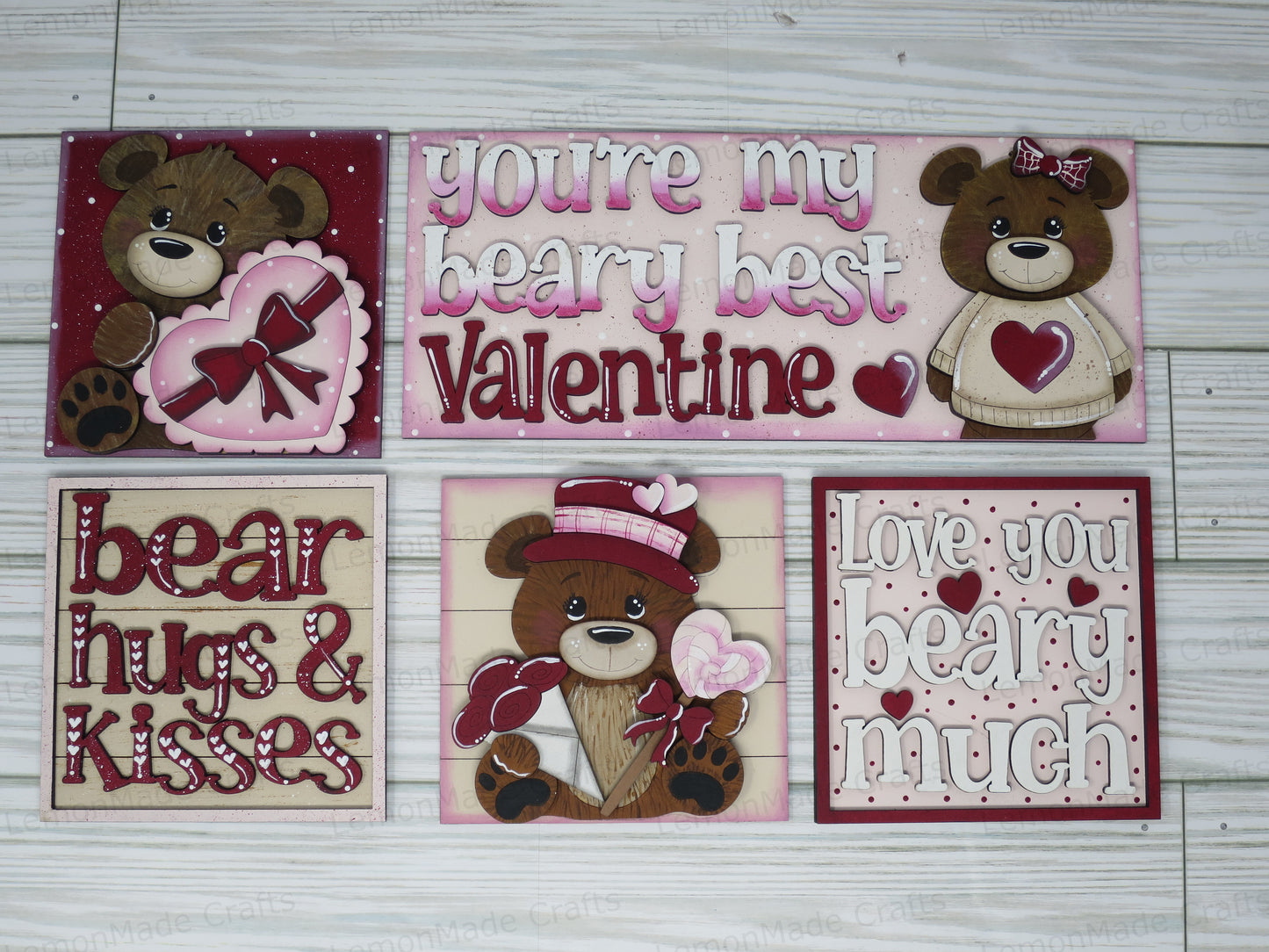 Interchangeable Tile: Bear Valentine
