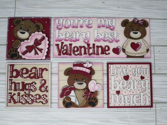 Interchangeable Tile: Bear Valentine