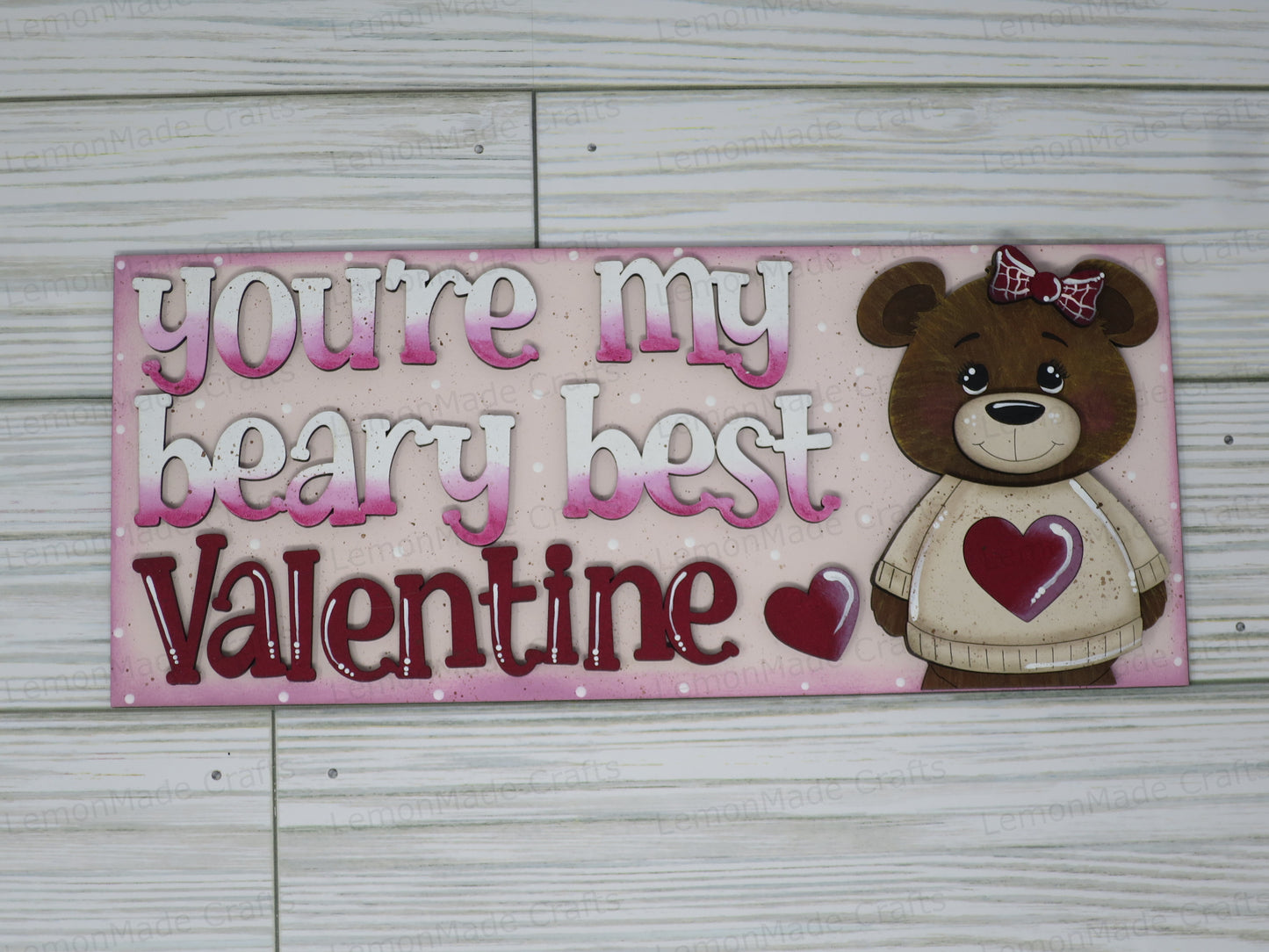 Interchangeable Tile: Bear Valentine