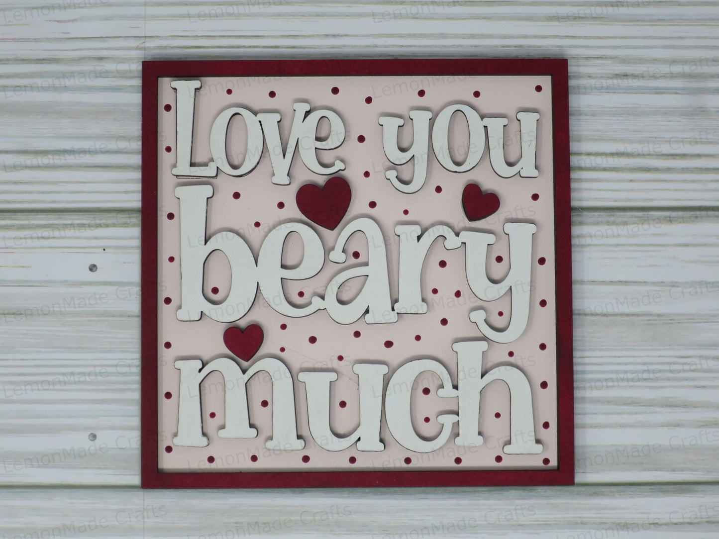 Interchangeable Tile: Bear Valentine