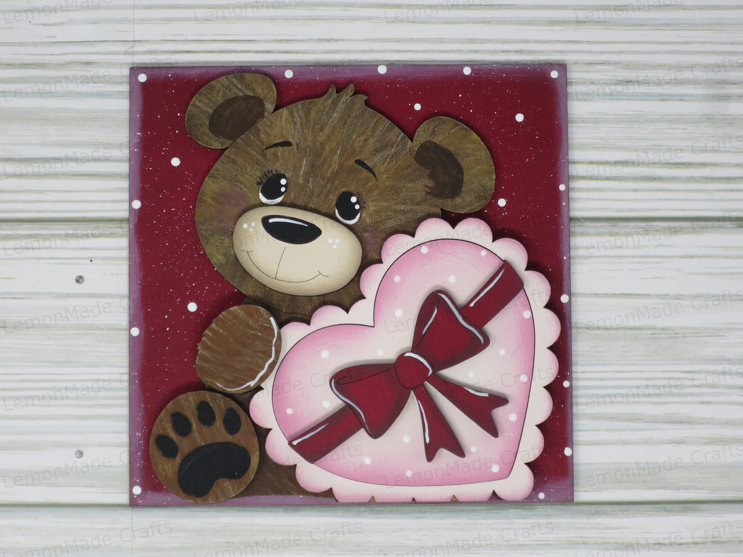Interchangeable Tile: Bear Valentine