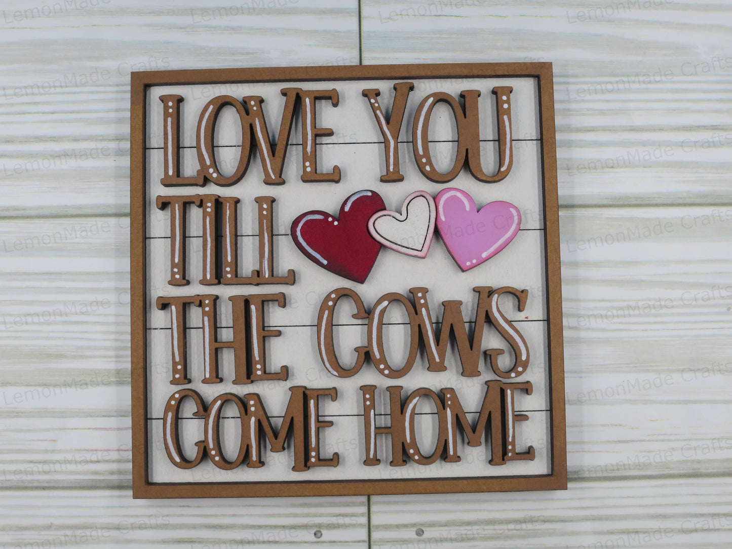 Interchangeable Tile: Valentine Highland Cow