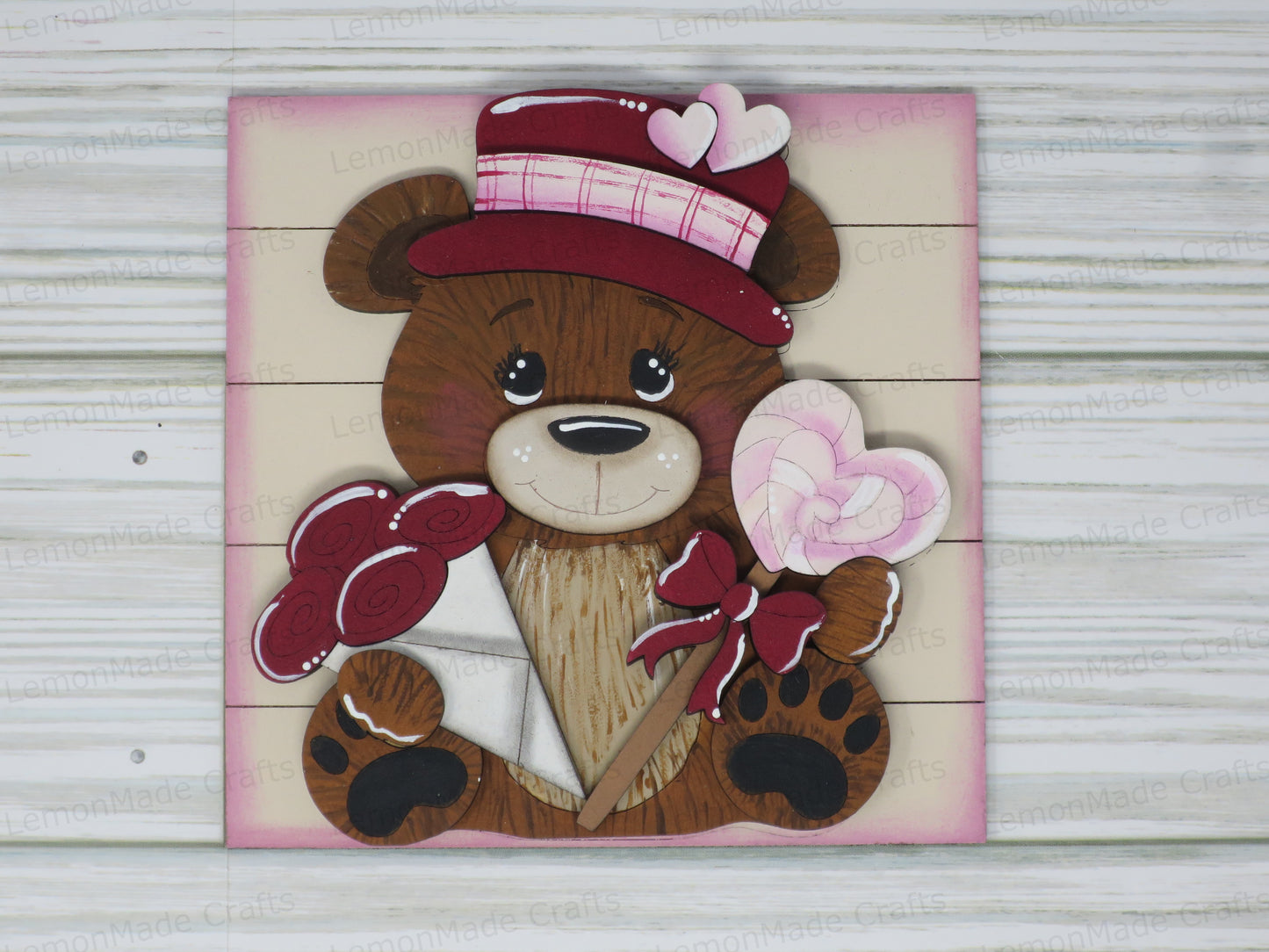 Interchangeable Tile: Bear Valentine