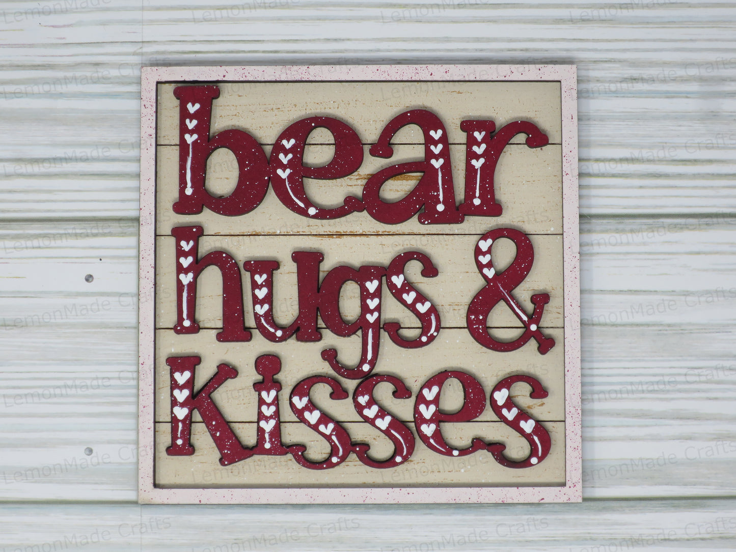 Interchangeable Tile: Bear Valentine