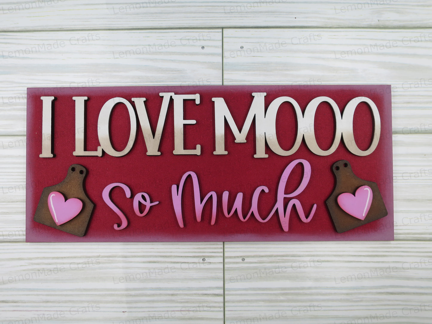 Interchangeable Tile: Valentine Highland Cow