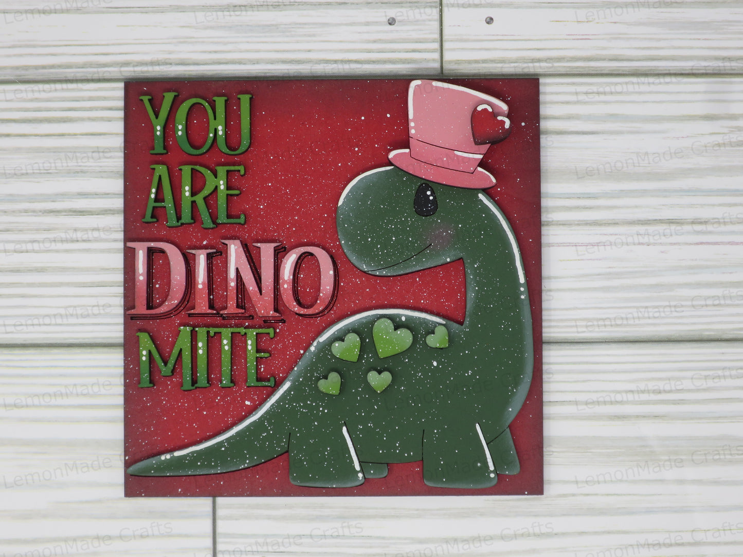 Interchangeable Tile: Dinosaur Valentine