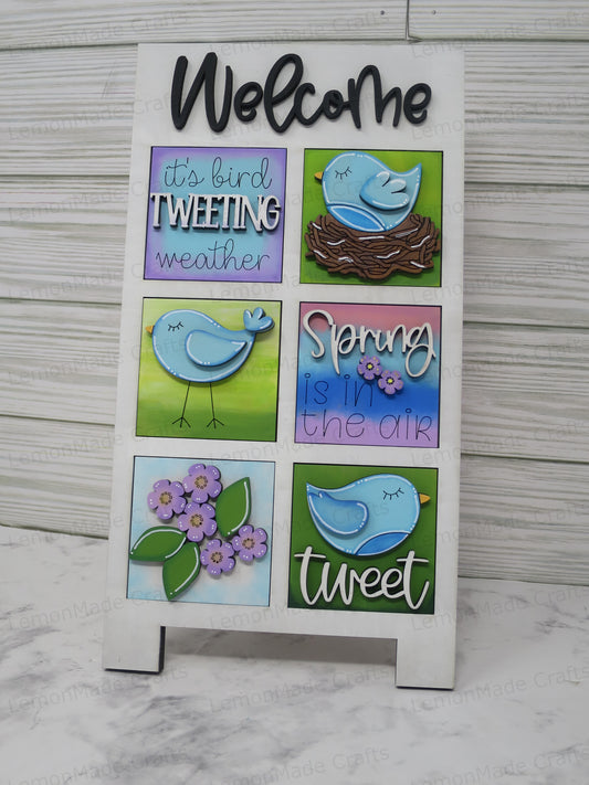 Interchangeable Mini Tile: Bird Spring