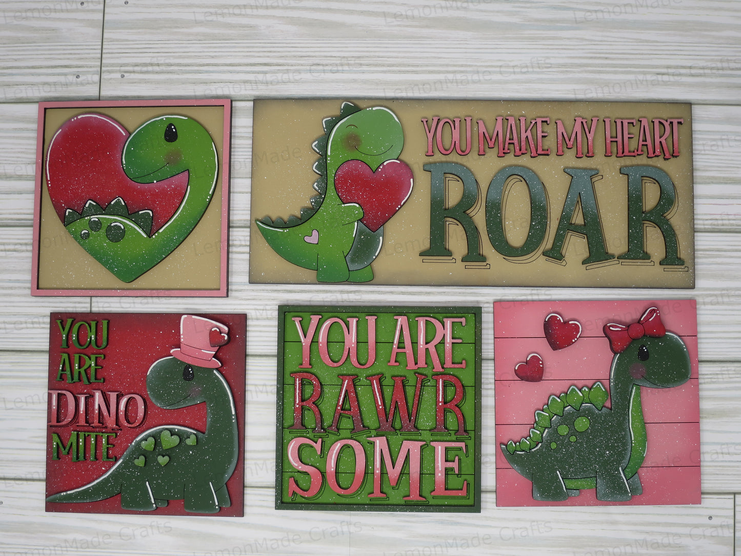 Interchangeable Tile: Dinosaur Valentine
