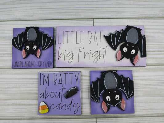 Interchangeable Mini Tile: Bat Halloween