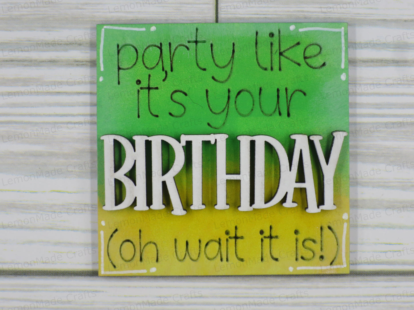 Interchangeable Mini Tile: Birthday