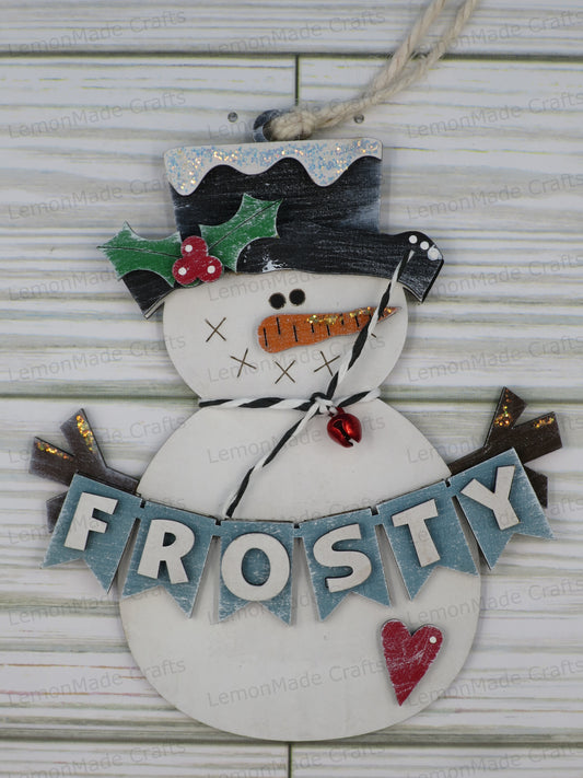 Ornament-Christmas Snowman Banner