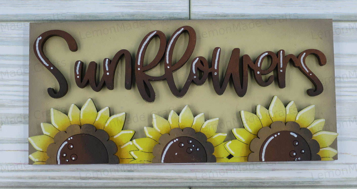 Interchangeable Mini Tile: Sunflower