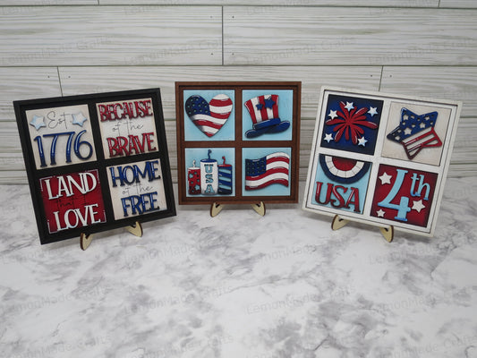 Interchangeable Mini Tile: Fourth of July