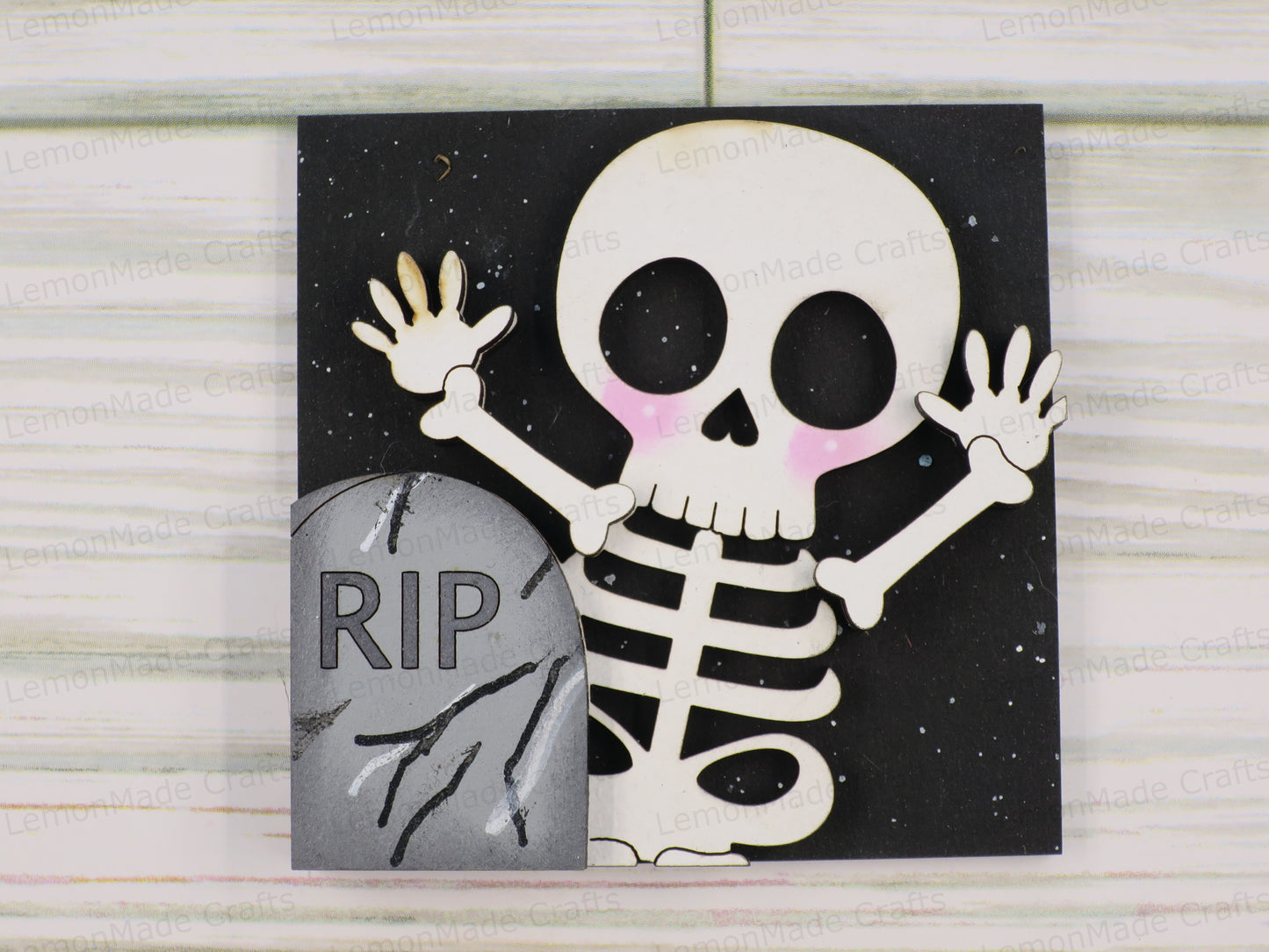 Interchangeable Mini Tile: Cute Skeleton