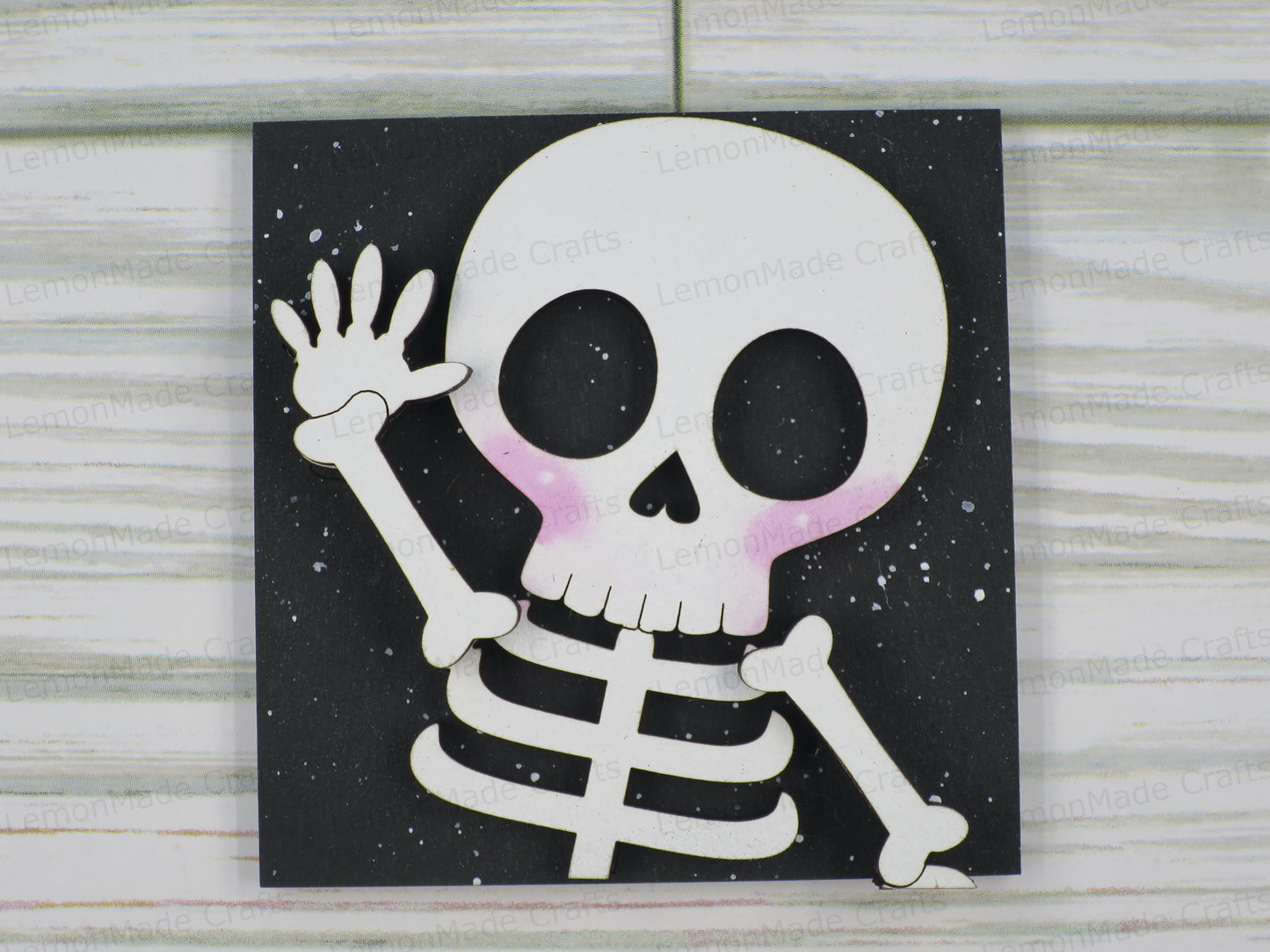 Interchangeable Mini Tile: Cute Skeleton