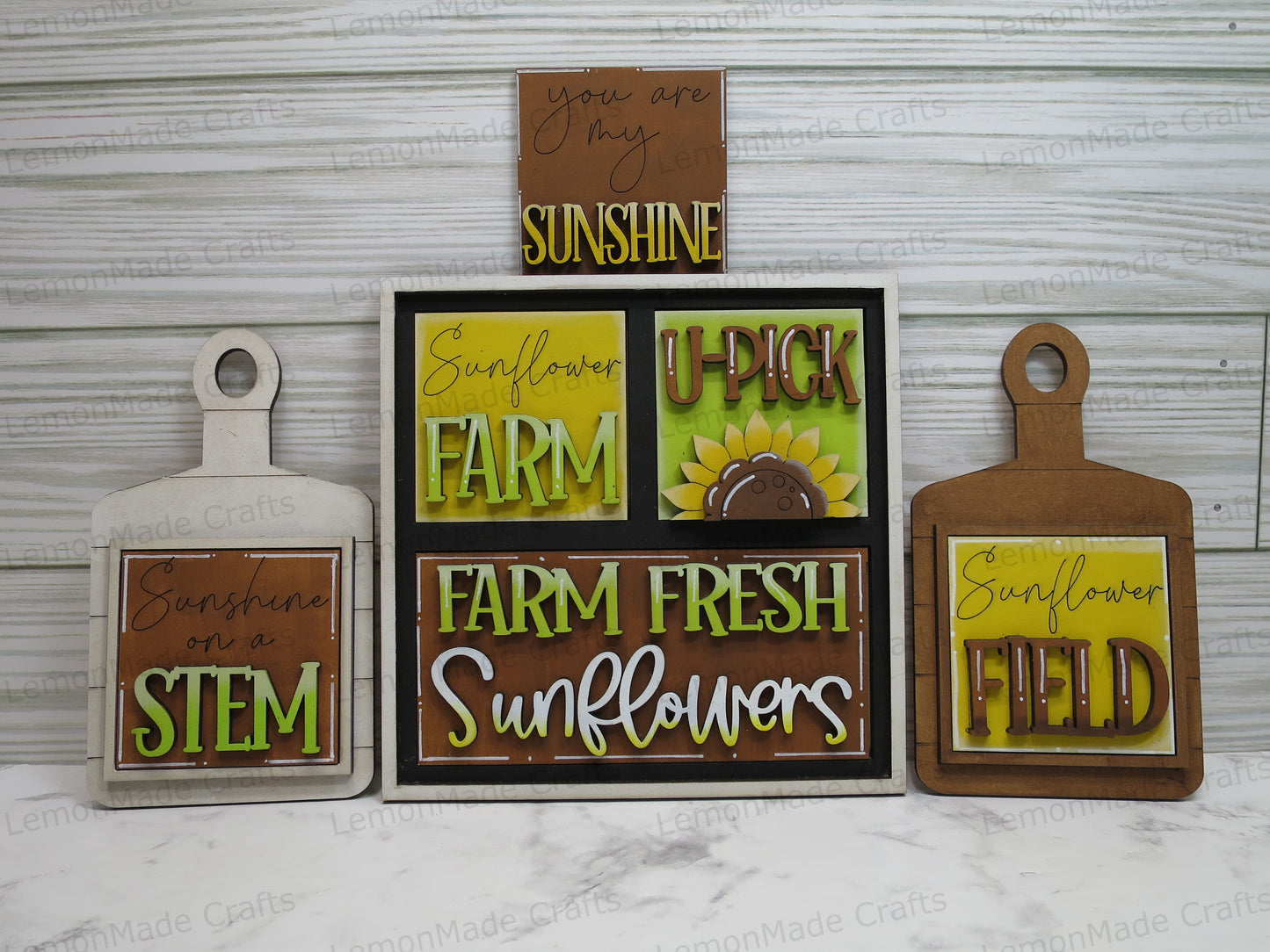 Interchangeable Mini Tile: Sunflower