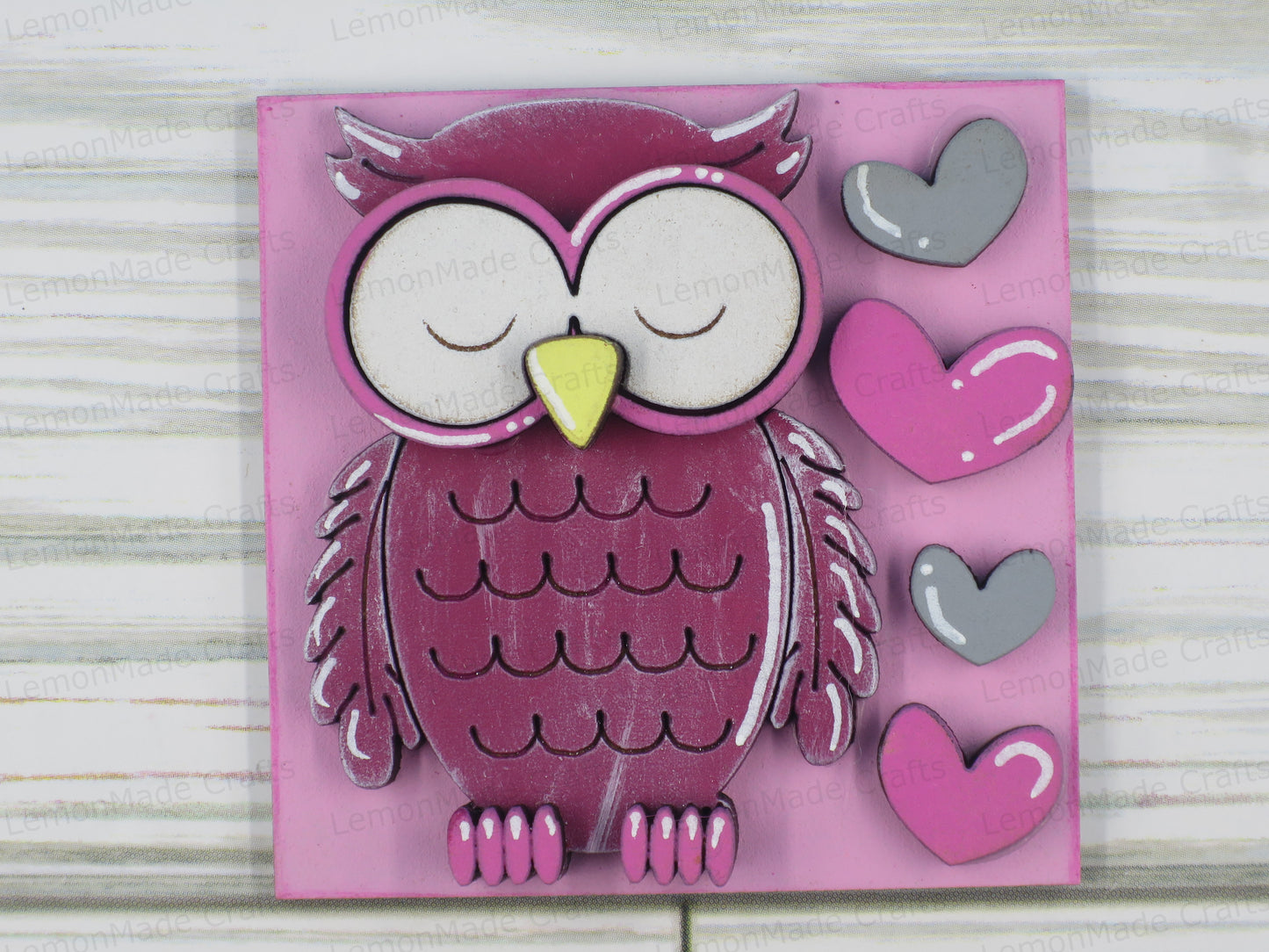 Interchangeable Mini Tile: Valentines Owl
