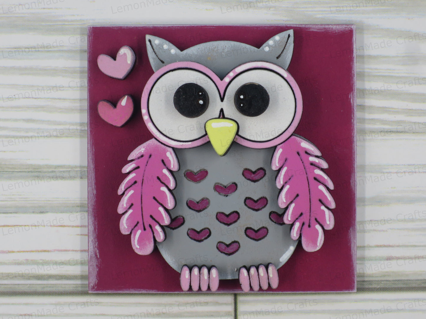 Interchangeable Mini Tile: Valentines Owl