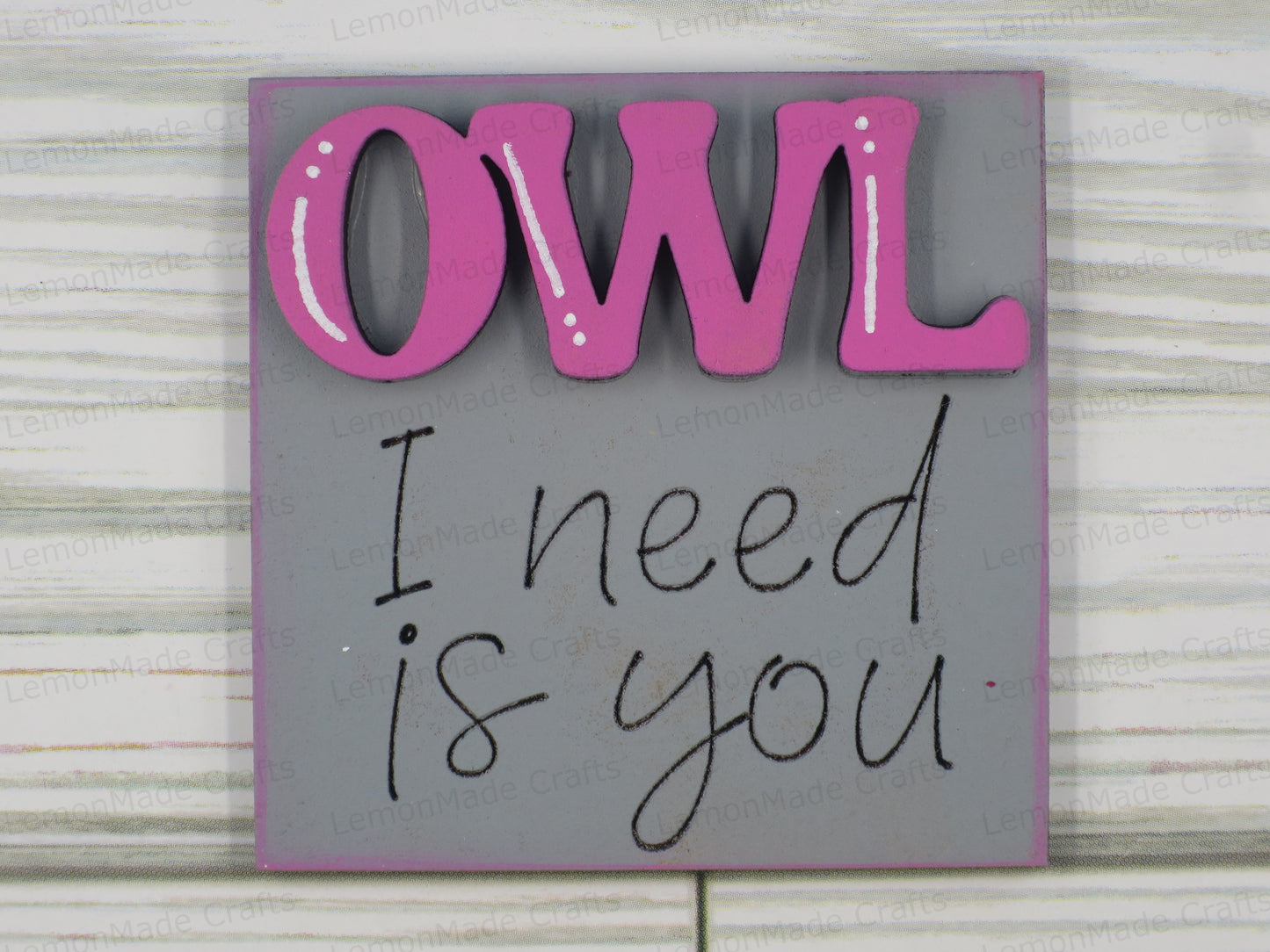 Interchangeable Mini Tile: Valentines Owl